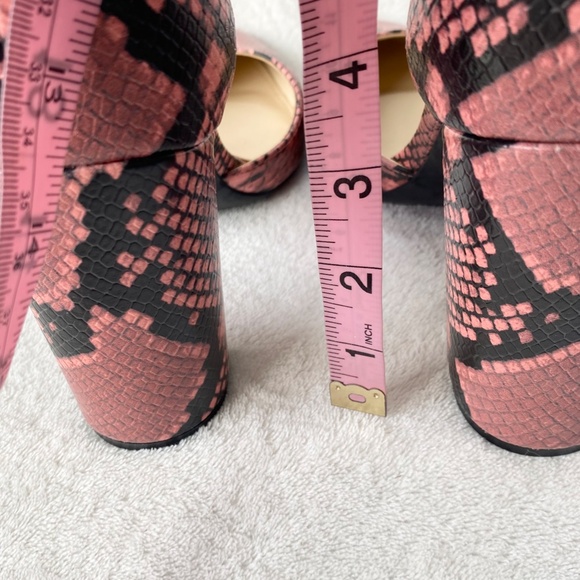 NINE WEST Ankle Strap Shoes 9.5M Alisa Pointed Toe Snakeskin Pumps - Picture 6 of 8